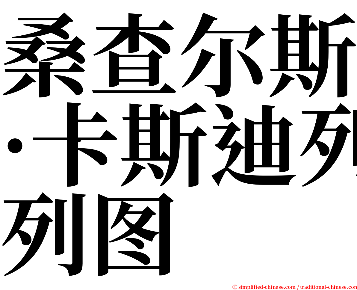 桑查尔斯·卡斯迪列图 serif font