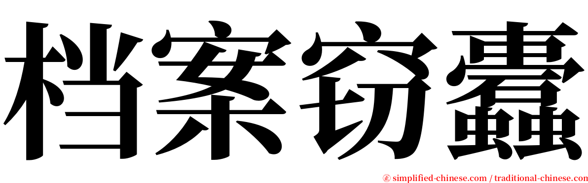 档案窃蠹 serif font