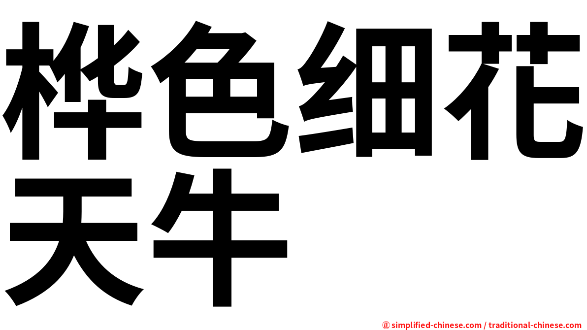桦色细花天牛