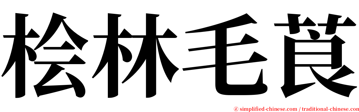 桧林毛莨 serif font