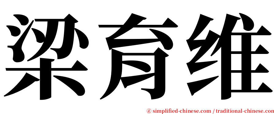 梁育维 serif font