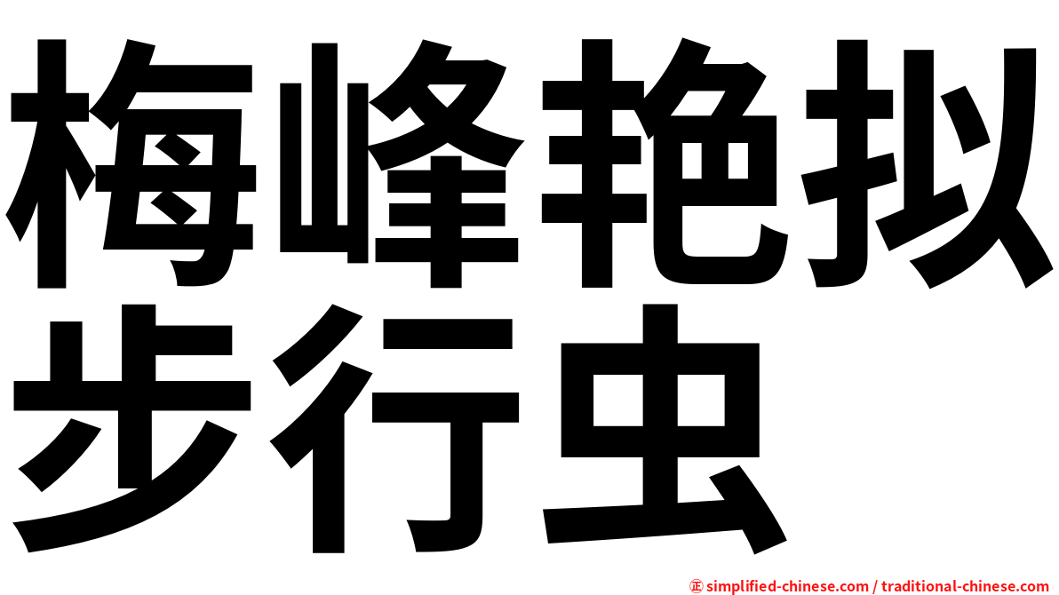 梅峰艳拟步行虫