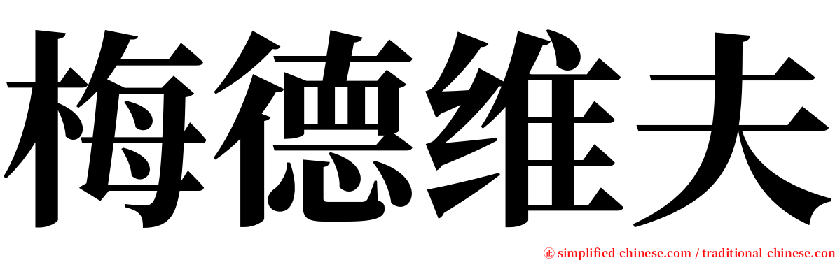 梅德维夫 serif font