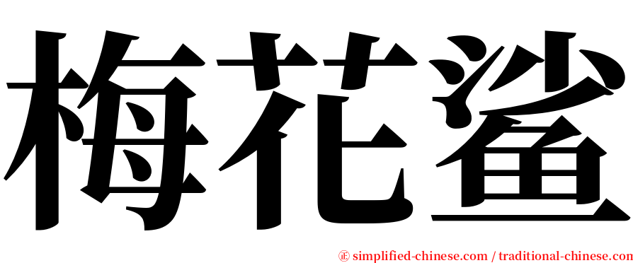 梅花鲨 serif font