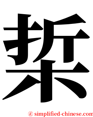 梊 serif font