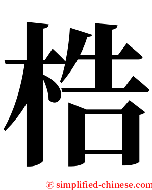 梏 serif font