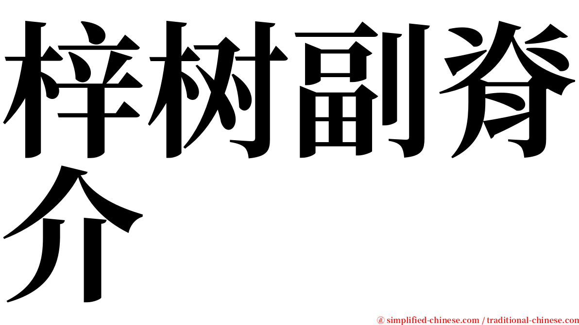 梓树副脊介 serif font