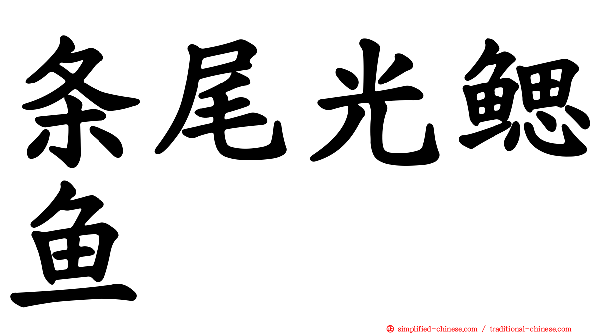 条尾光鳃鱼