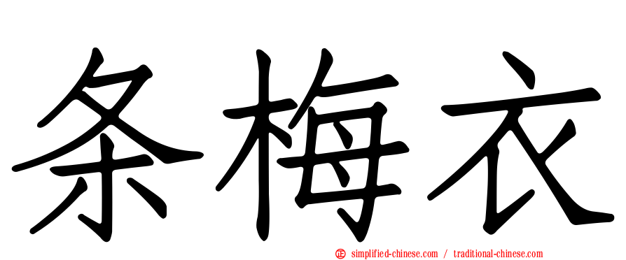 条梅衣