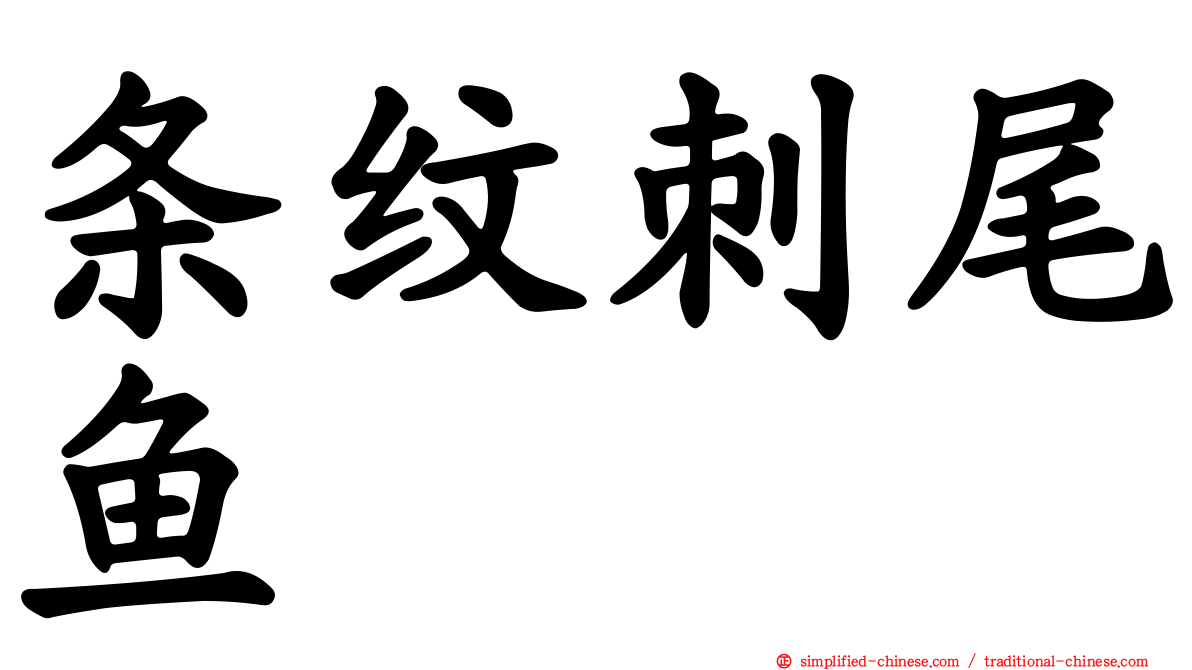 条纹刺尾鱼