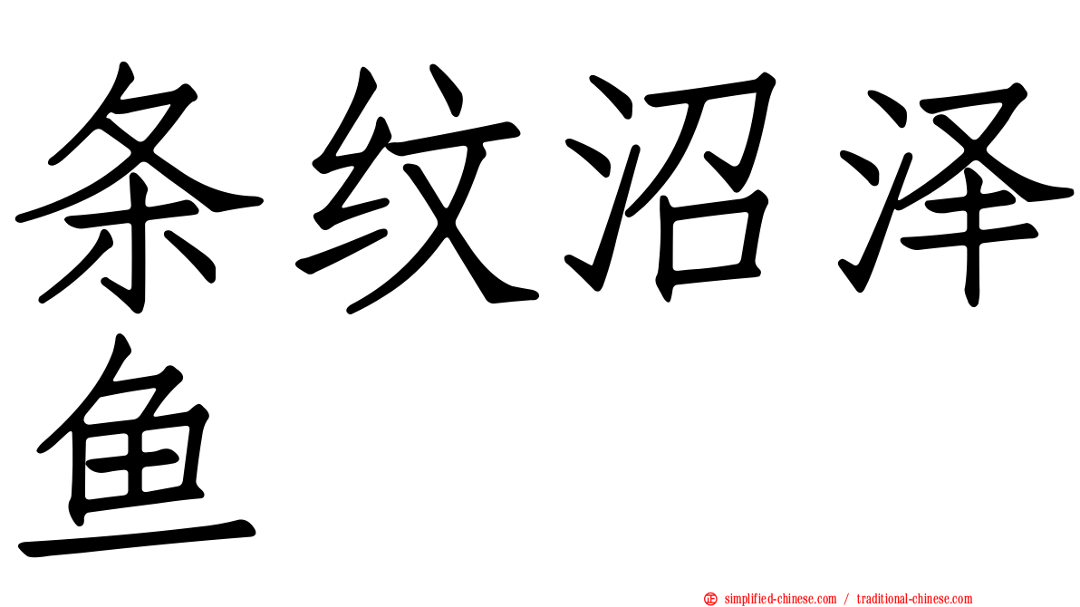 条纹沼泽鱼