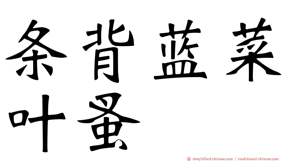 条背蓝菜叶蚤