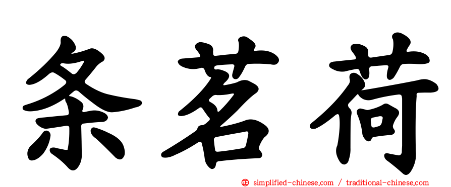 条茗荷