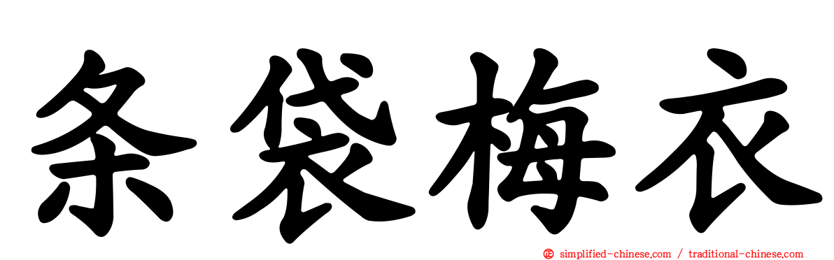 条袋梅衣