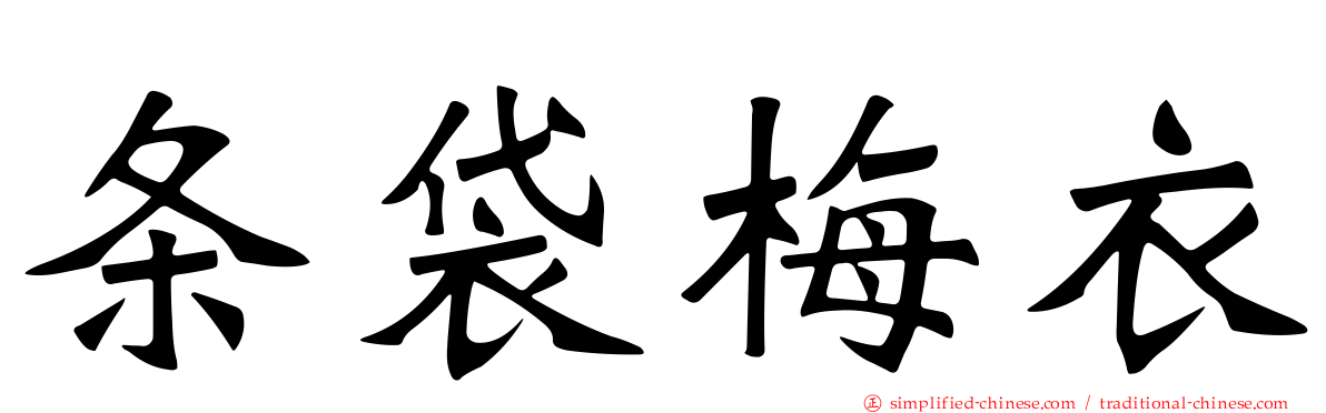 条袋梅衣
