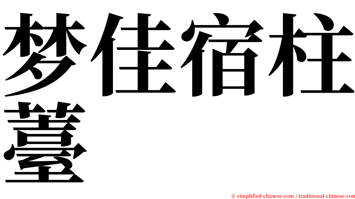 梦佳宿柱薹 serif font