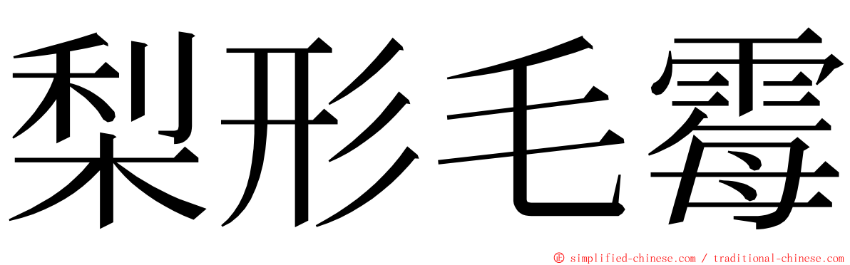 梨形毛霉 ming font
