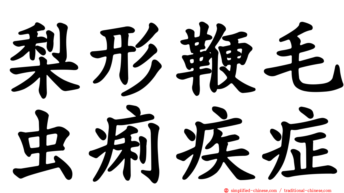 梨形鞭毛虫痢疾症