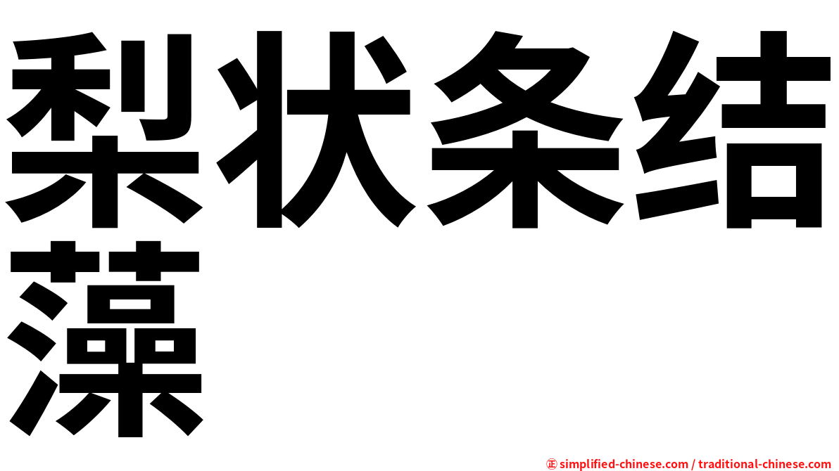 梨状条结藻