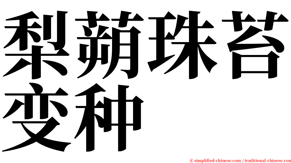 梨蒴珠苔变种 serif font