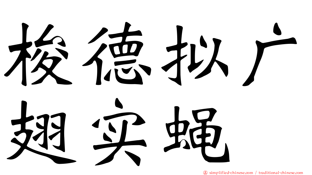 梭德拟广翅实蝇