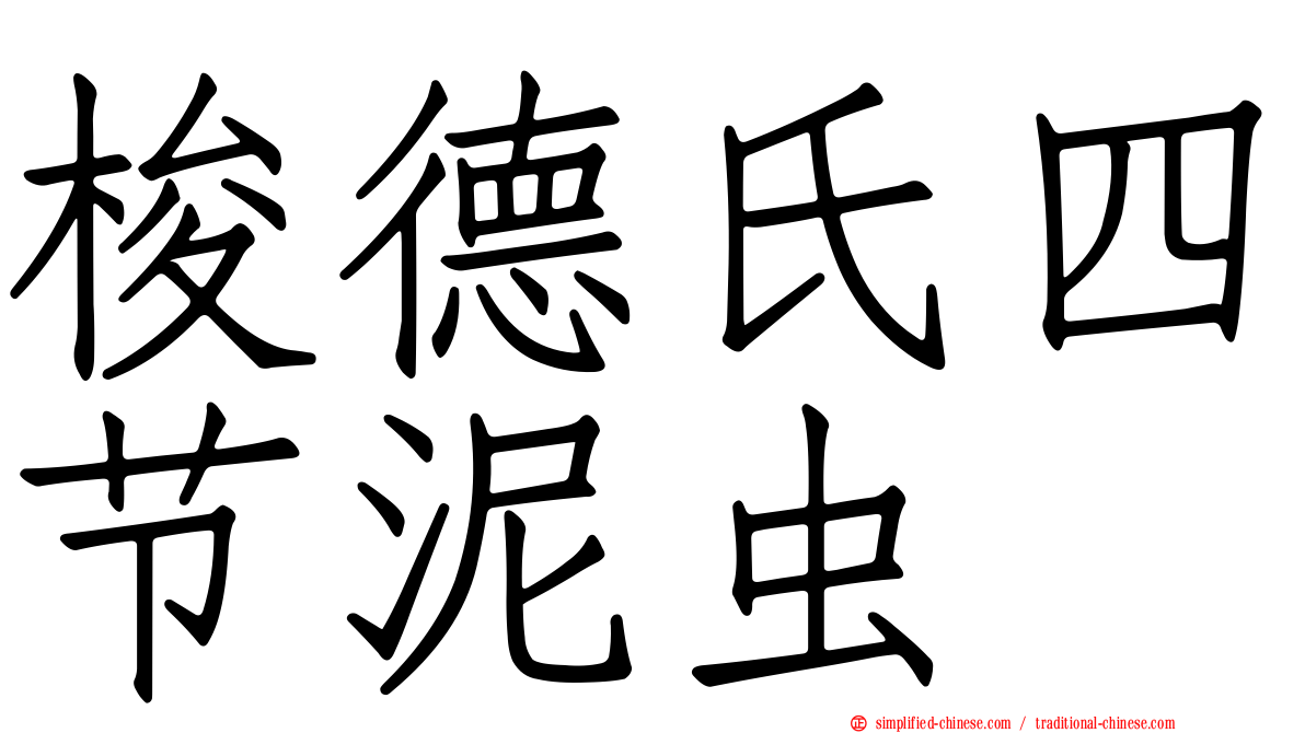 梭德氏四节泥虫