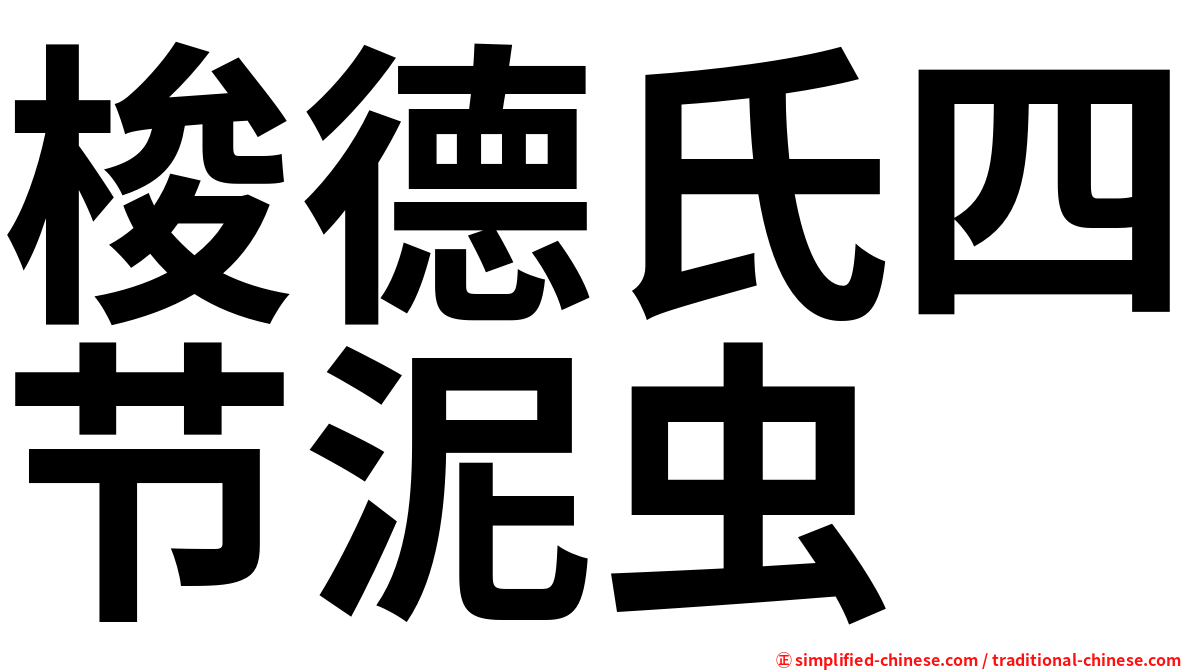 梭德氏四节泥虫
