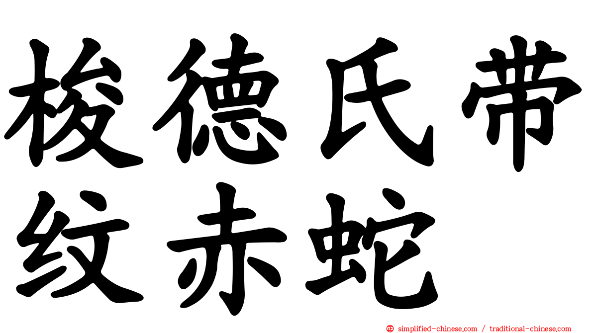 梭德氏带纹赤蛇