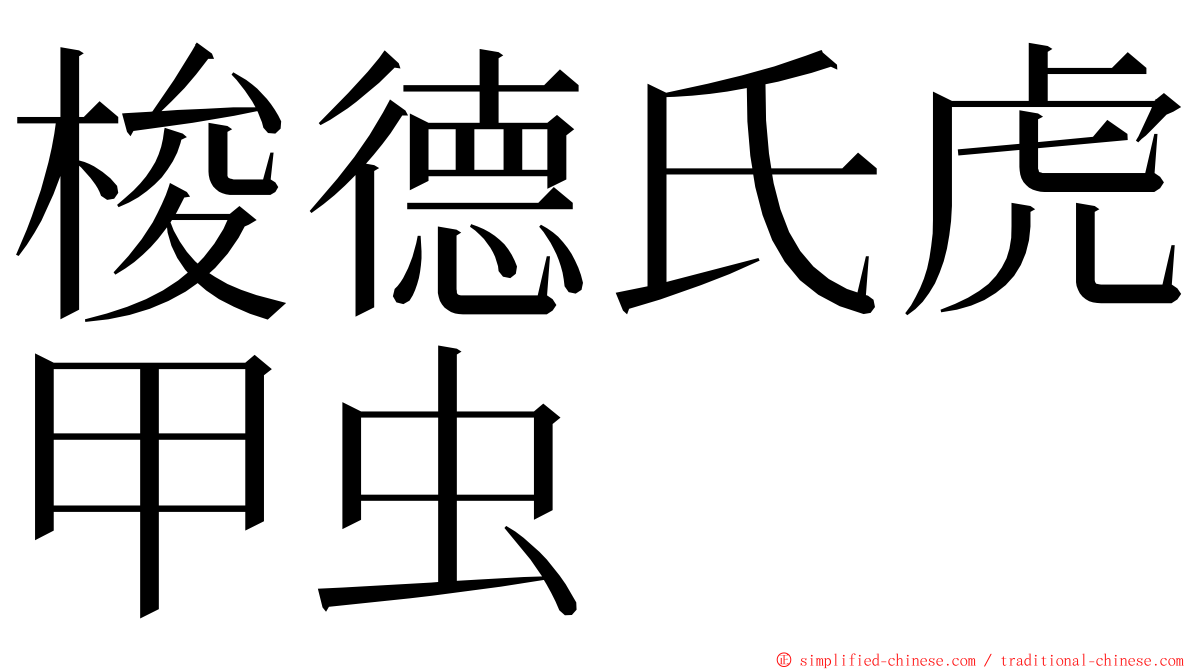梭德氏虎甲虫 ming font