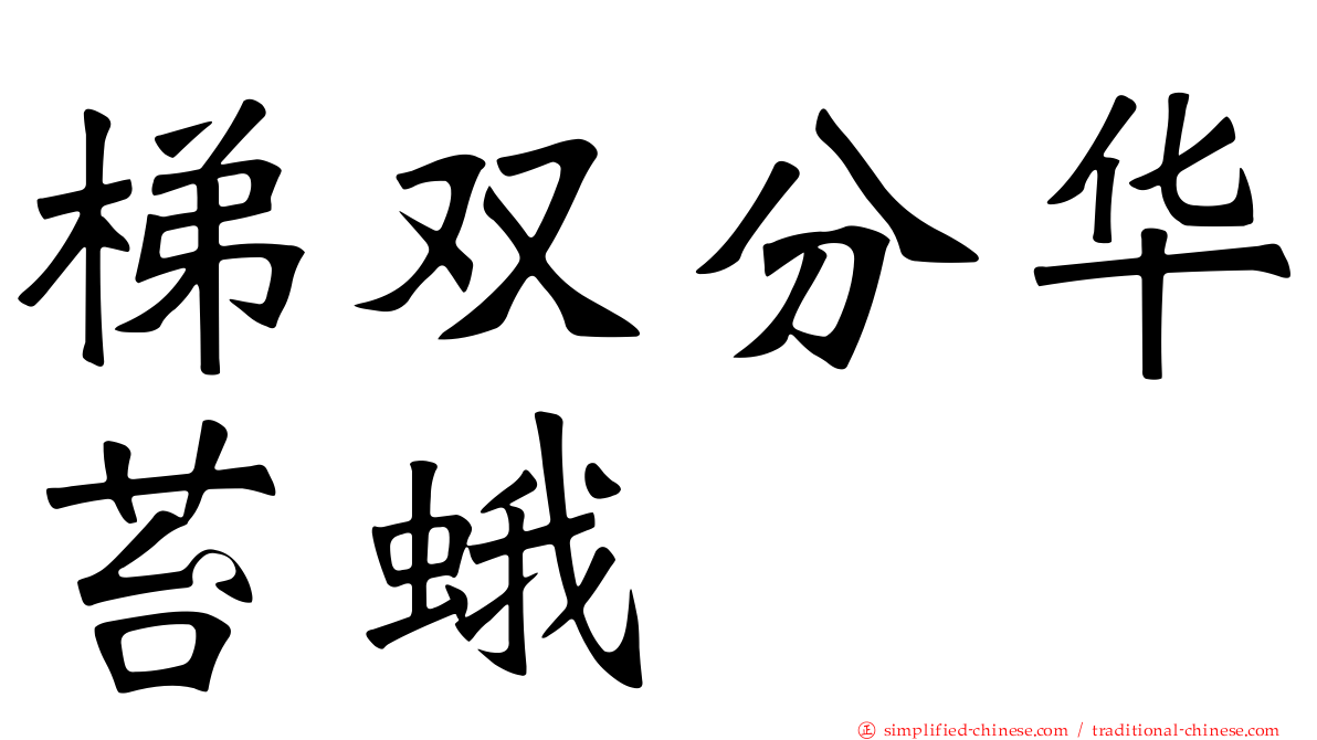 梯双分华苔蛾