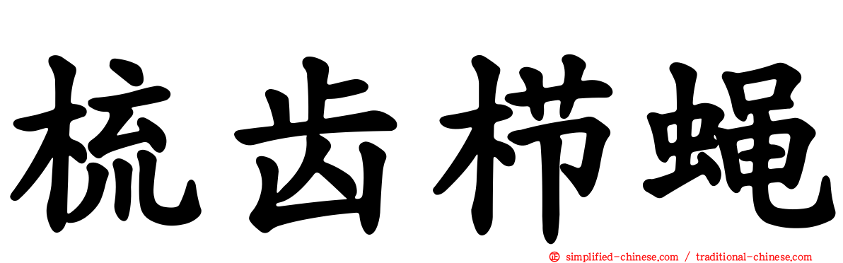 梳齿栉蝇