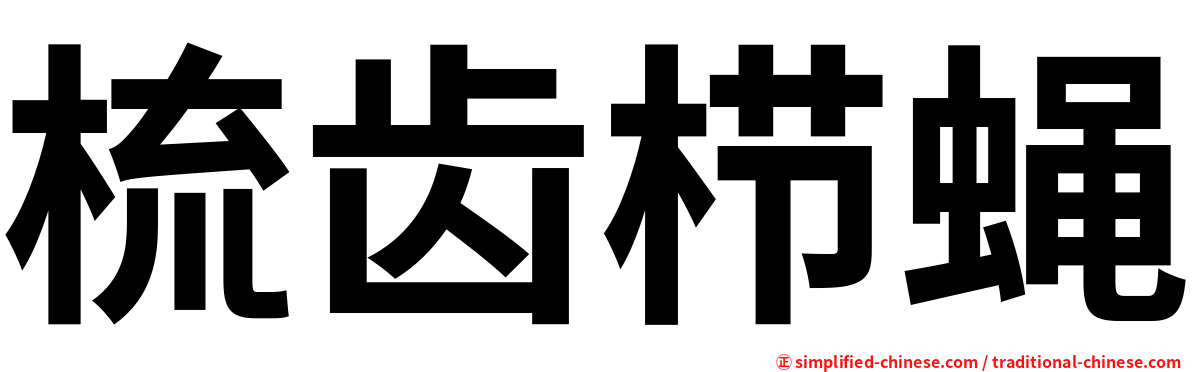 梳齿栉蝇