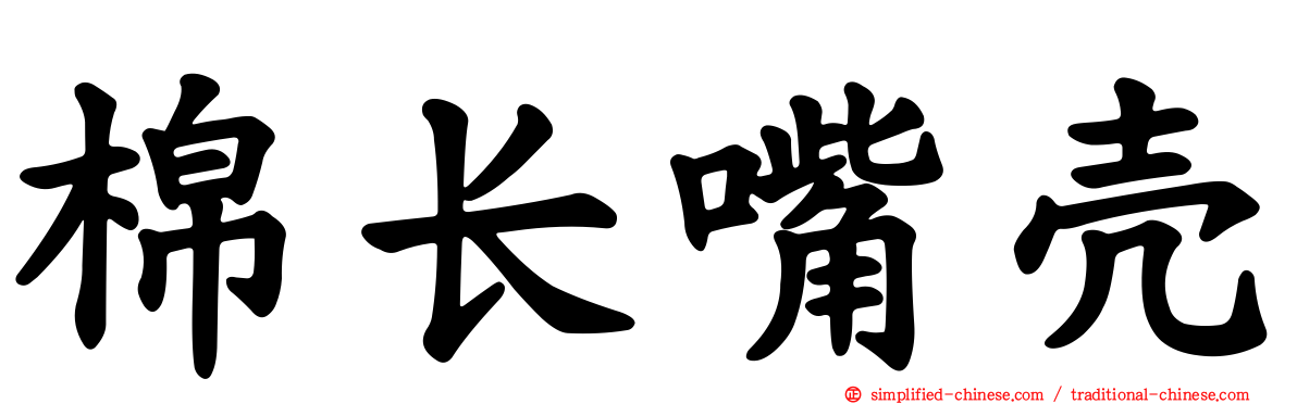 棉长嘴壳