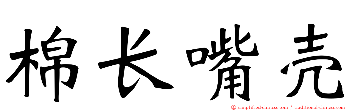 棉长嘴壳