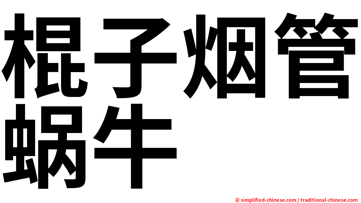 棍子烟管蜗牛