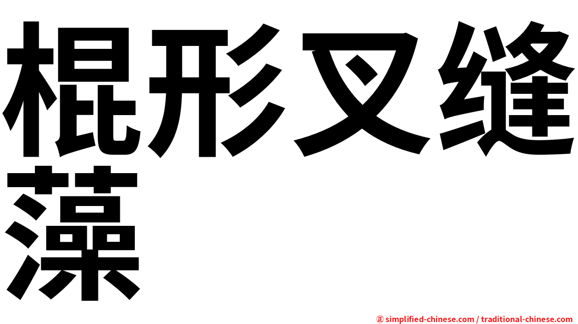 棍形叉缝藻