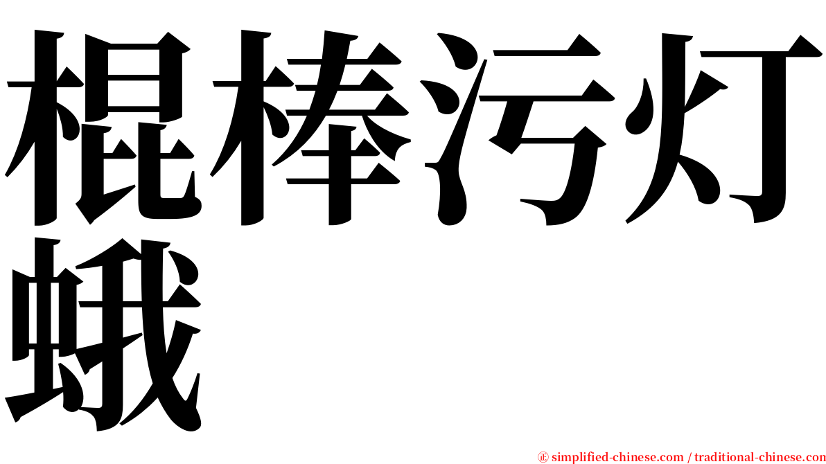 棍棒污灯蛾 serif font