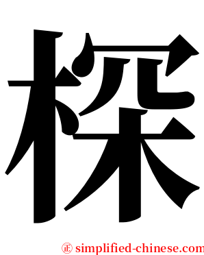 棎 serif font