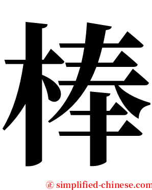 棒 serif font