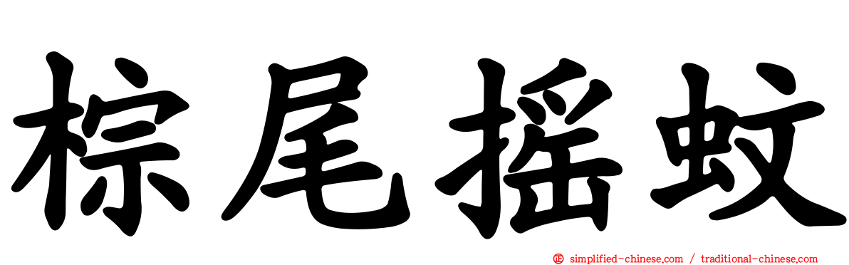 棕尾摇蚊