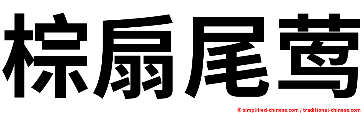 棕扇尾莺