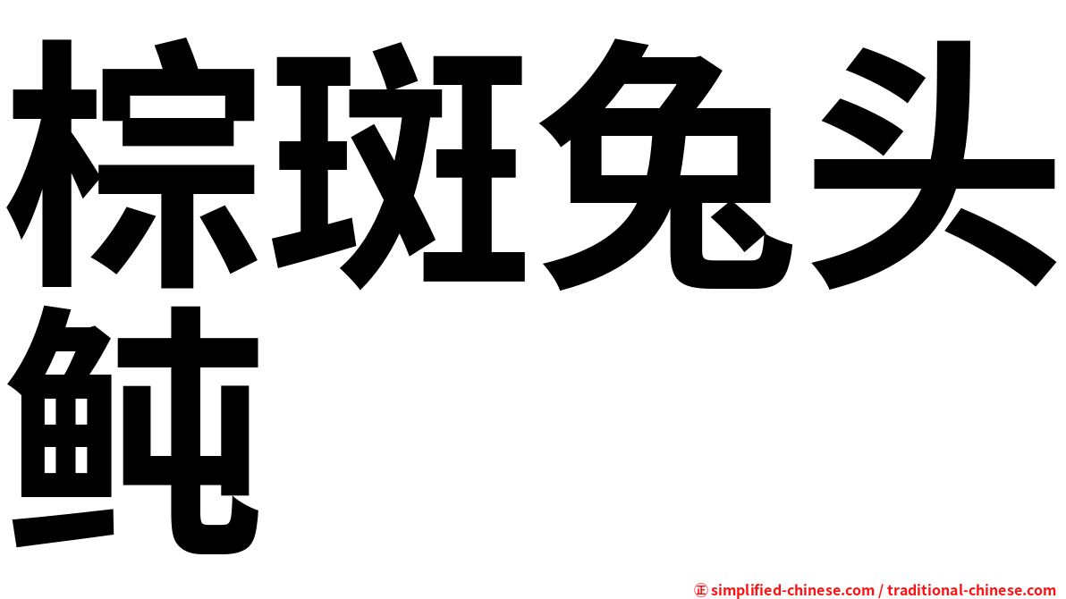 棕斑兔头鲀