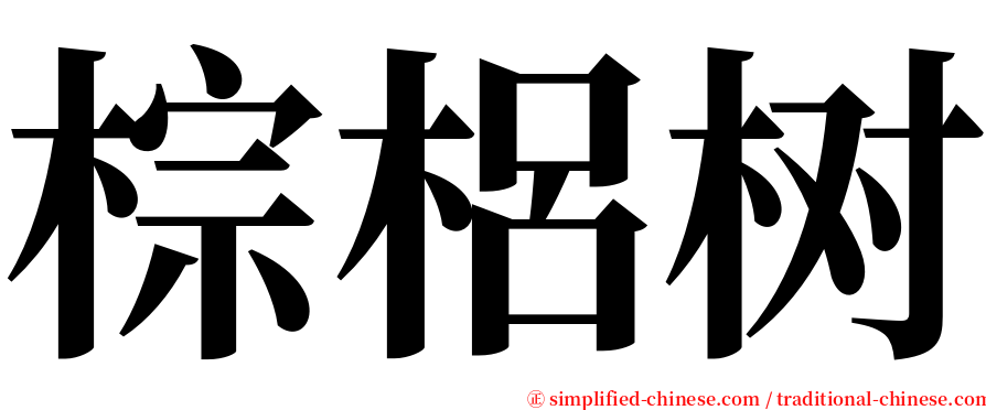 棕梠树 serif font