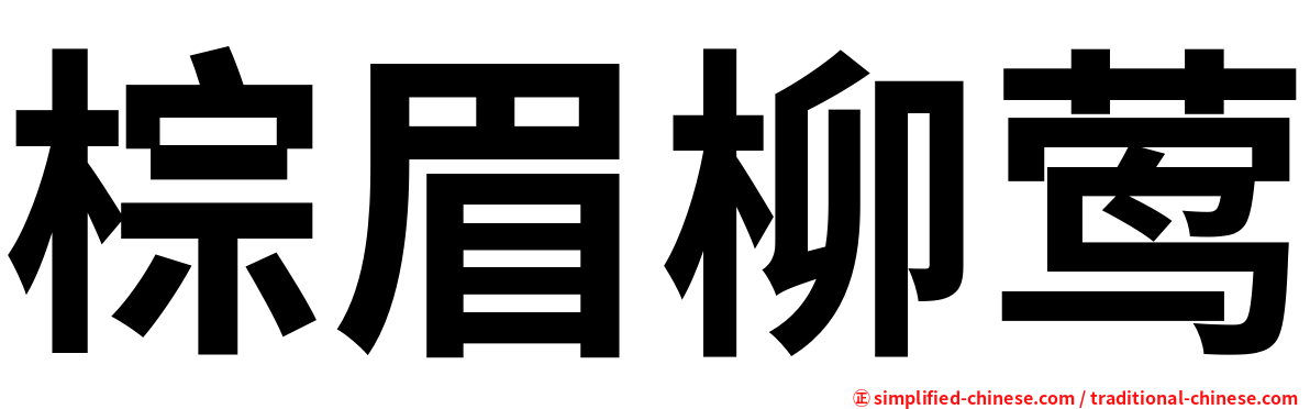 棕眉柳莺