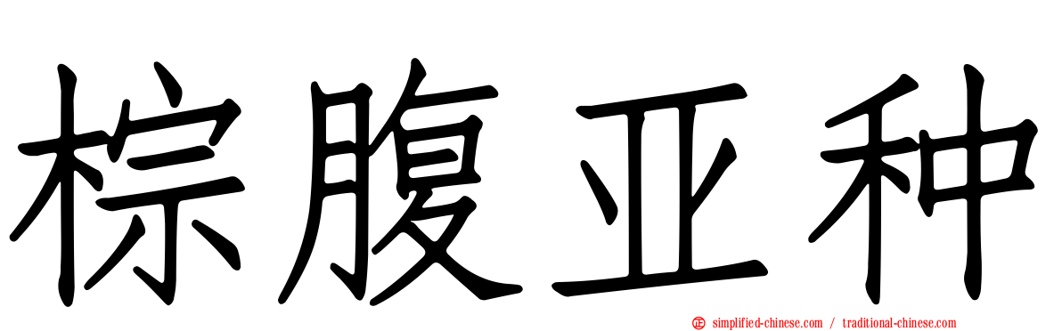 棕腹亚种