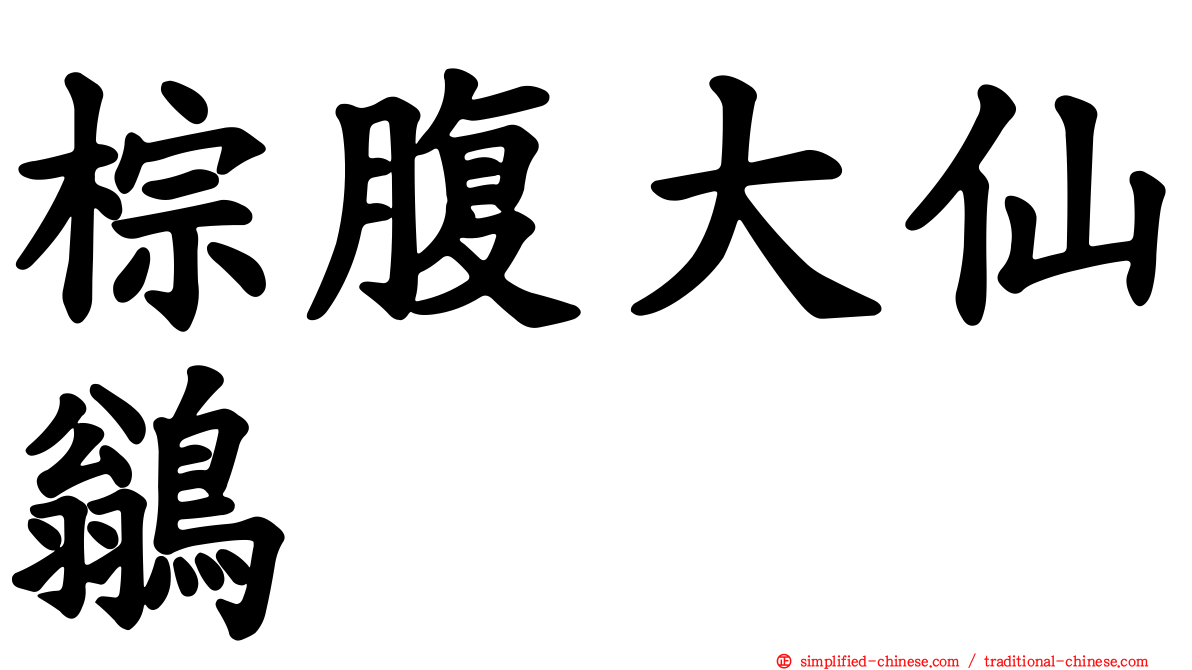 棕腹大仙鹟