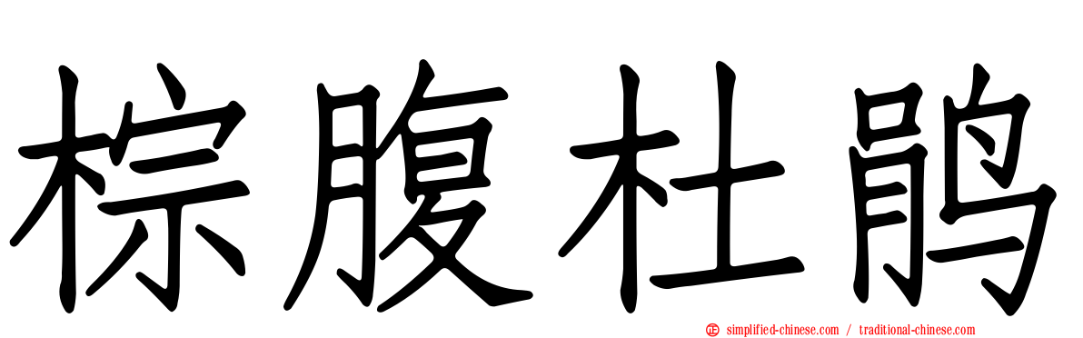 棕腹杜鹃