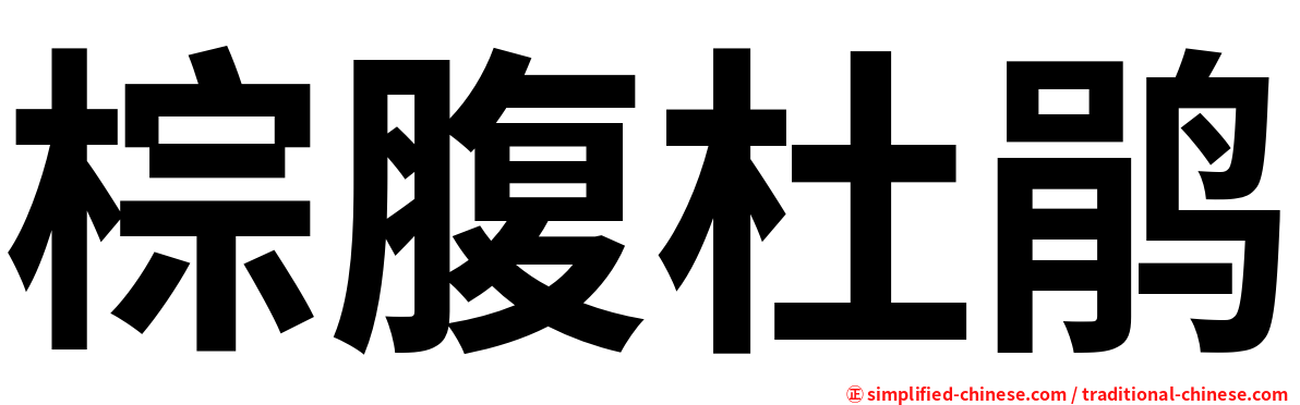 棕腹杜鹃