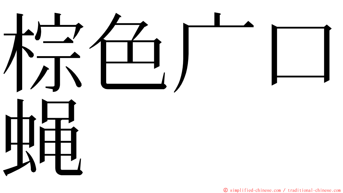 棕色广口蝇 ming font