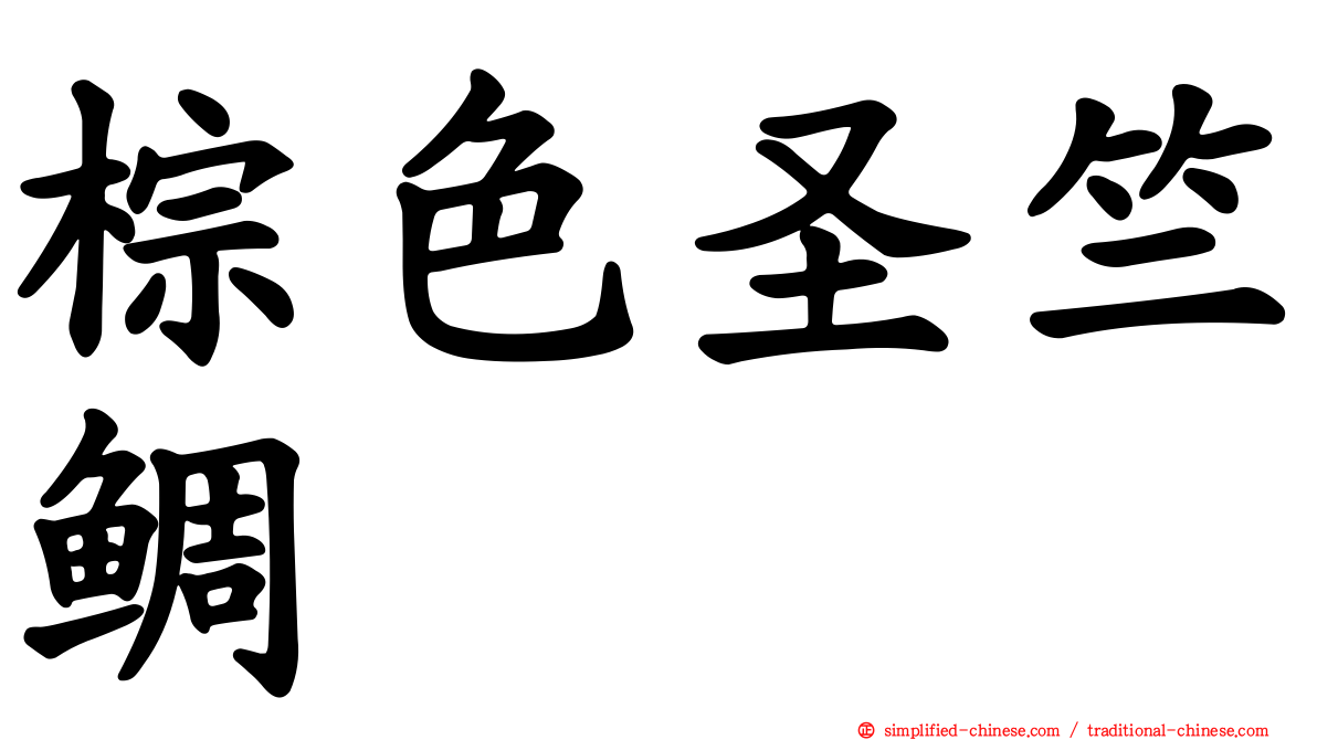 棕色圣竺鲷
